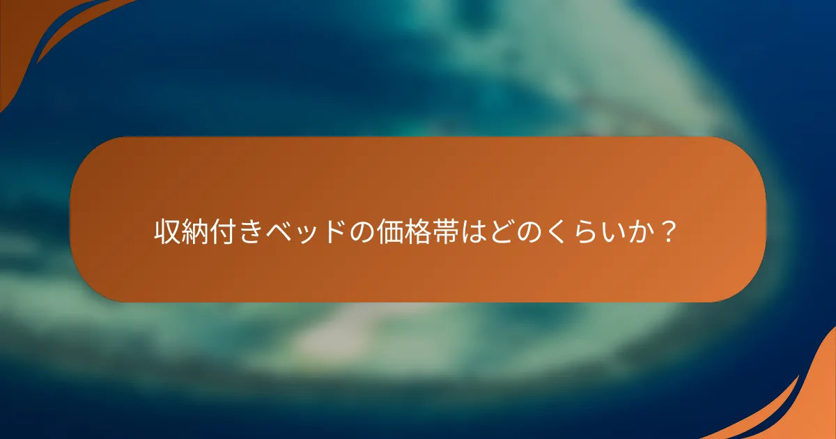 収納付きベッドの価格帯はどのくらいか？